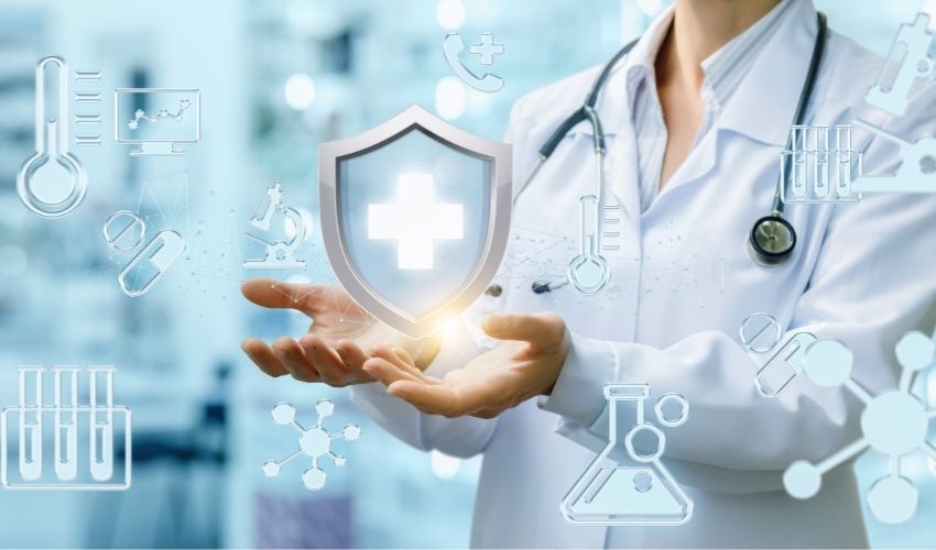Healthcare professionals supporting patient wellness